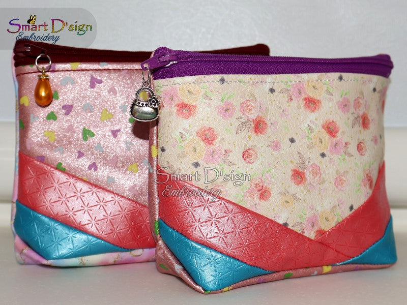 PATCHWORK DELIGHT - EXCLUSIVE Flat Bottomed ITH ZIPPER BAG