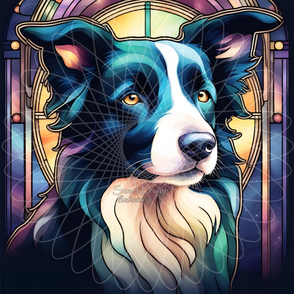 BORDER COLLIE - STAINED GLASS ARTWORK