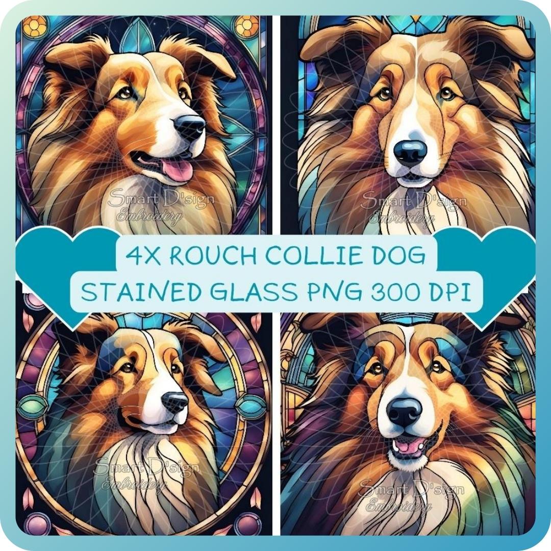 ROUGH COLLIE - STAINED GLASS ARTWORK