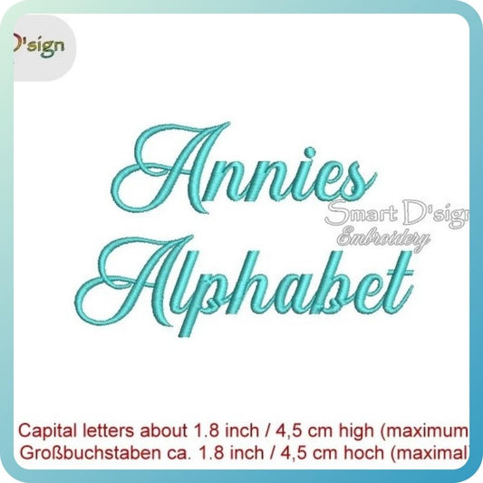 ANNIES ABC - Embroidery Font and BX Font