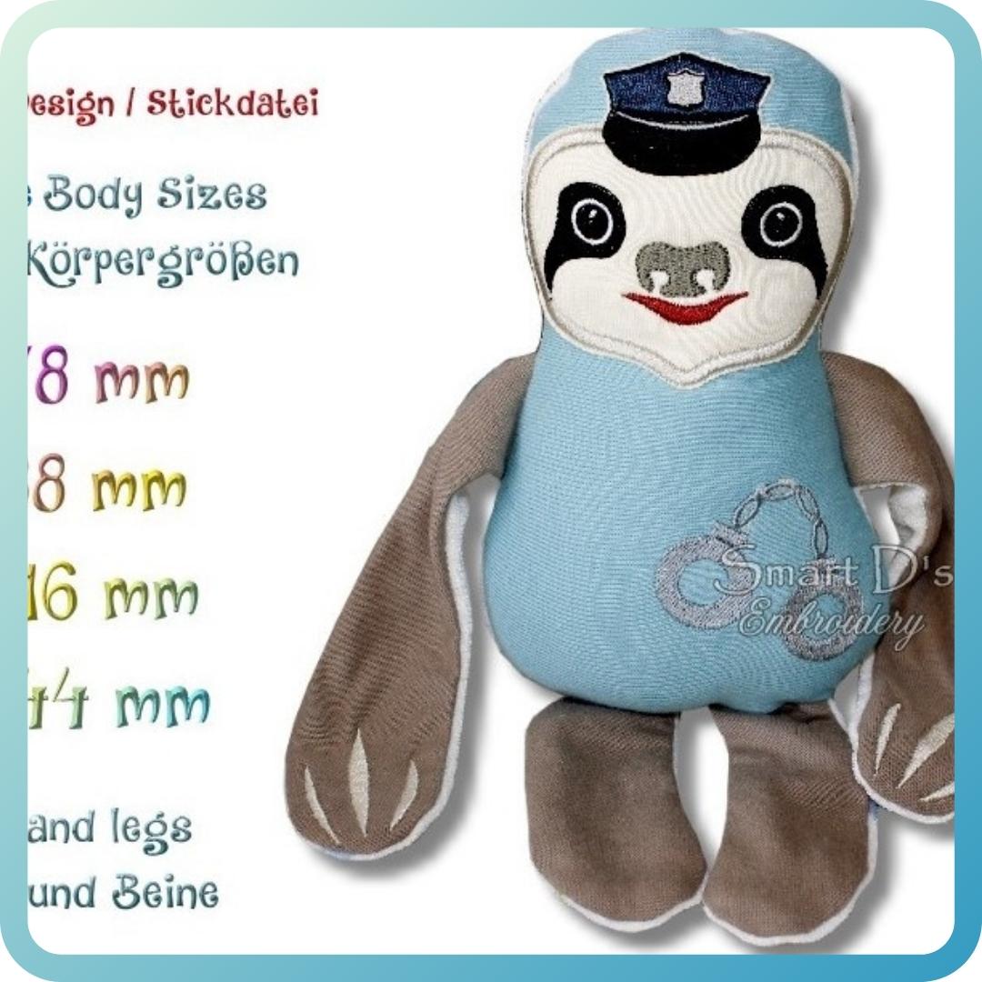 ITH PLUSH TOY SLOTH - POLICE OFFICER