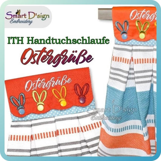 ITH Hanging Towel Topper OSTERGRÜSSE - GERMAN
