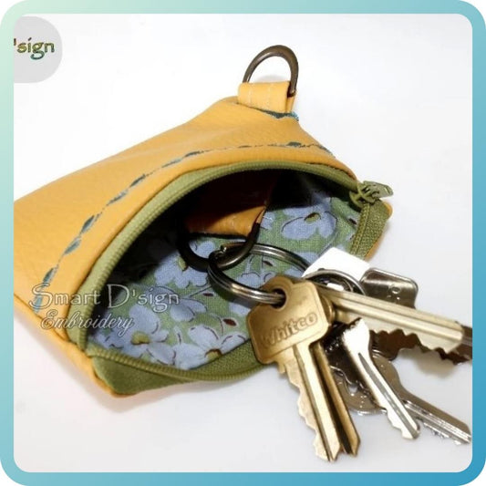 ITH KEY COIN PURSE with ZIPPER