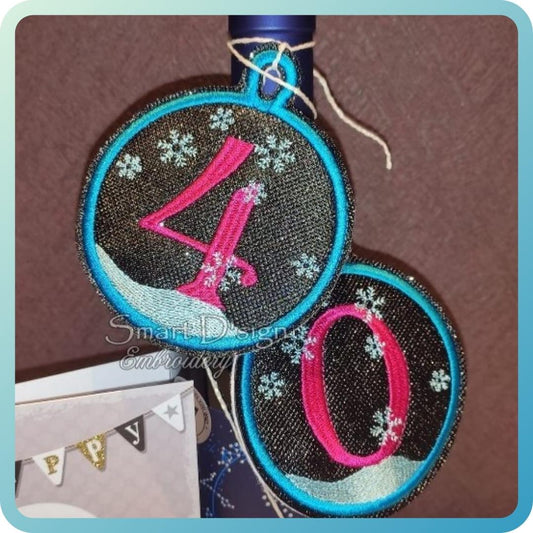 ITH SNOW BAUBLE with Numbers