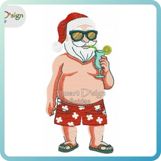SUMMER SANTA CLAUS with COCKTAIL