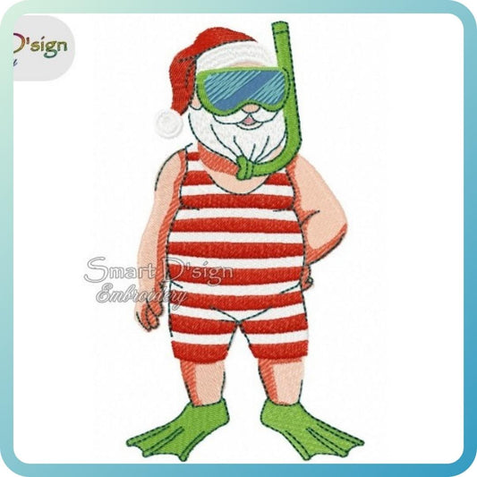 SUMMER SANTA CLAUS with GOGGLES