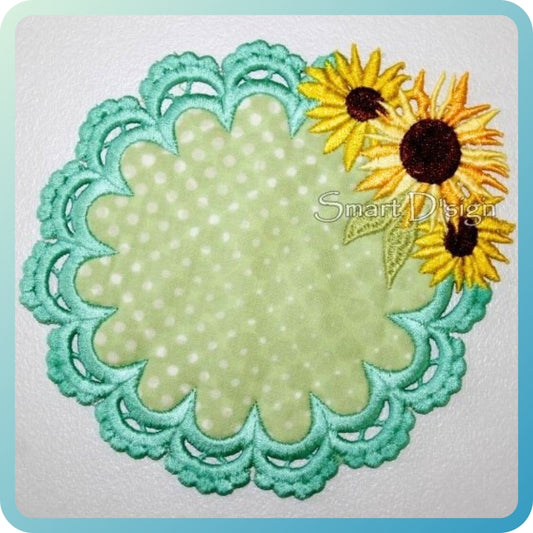 ITH SUNFLOWER LACED COASTER
