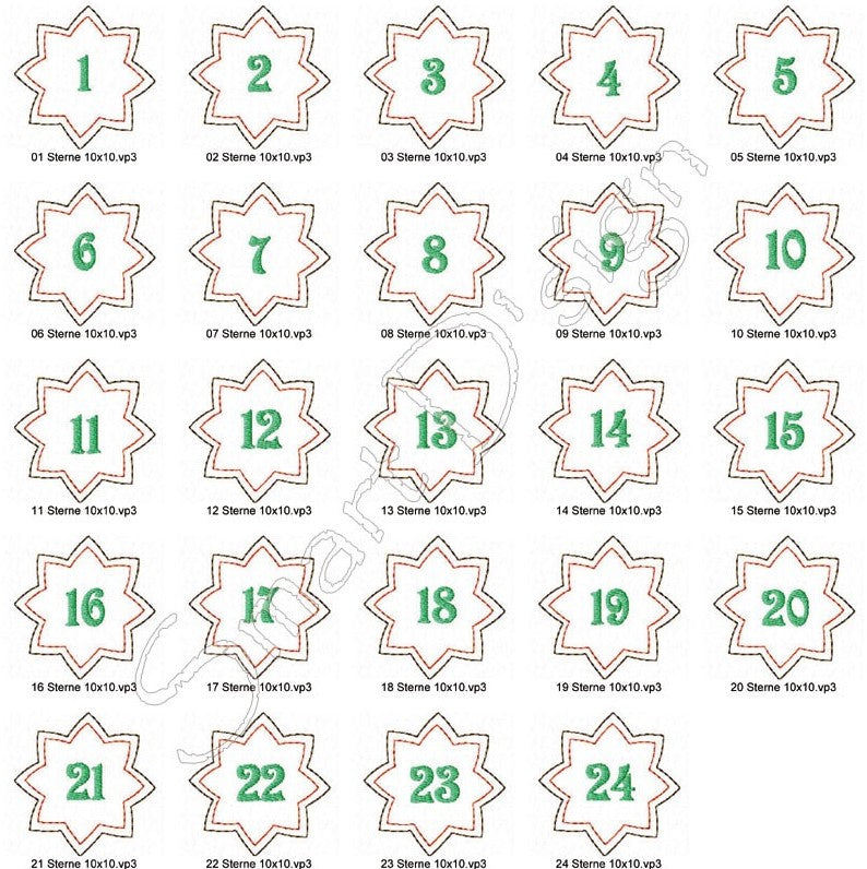 ITH ADVENT KALENDER 24 NUMBERS