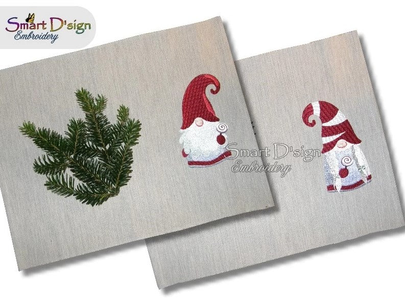 CHRISTMAS GNOME PAIR 4x4 inch Tomte Nisse