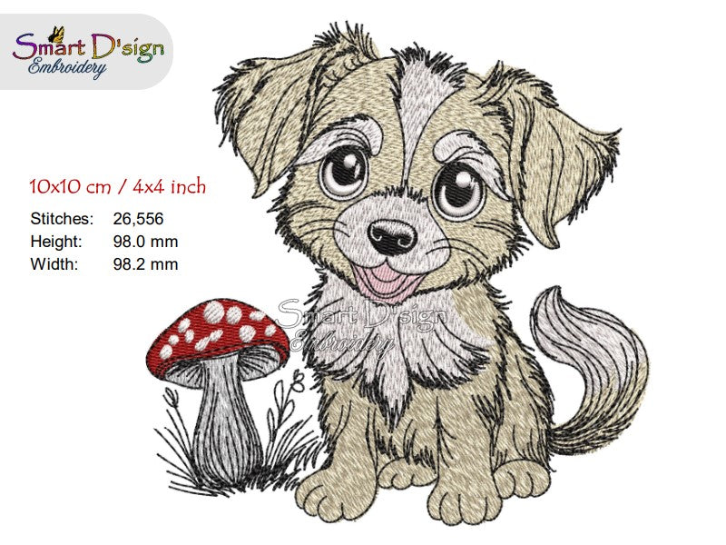 PUPPY with TOADSTOOL