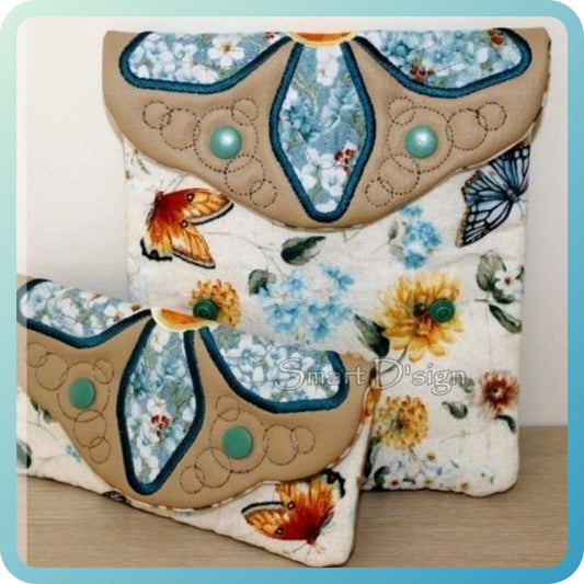 ITH EASY QUILT FLOWER APPLIQUE BAGS Set