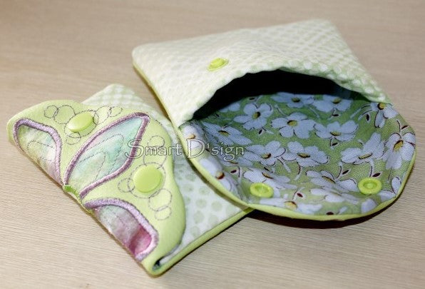 ITH EASY QUILT FLOWER APPLIQUE BAGS Set