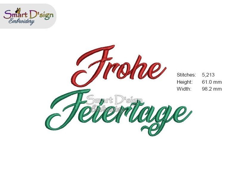 FROHE FEIERTAGE (German)