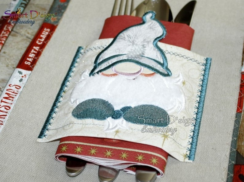 CUTLERY HOLDER ITH - with APPLIQUE GNOME No. 4