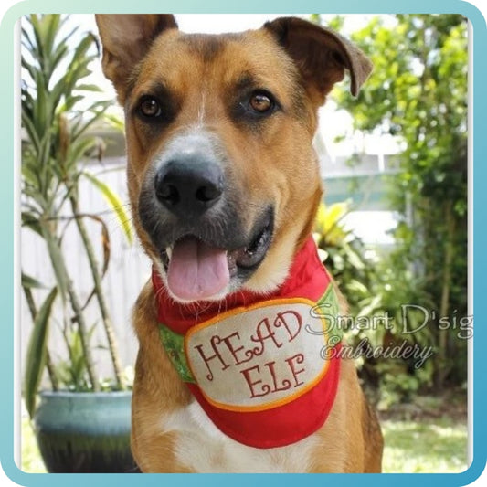 HEAD ELF - ITH CHRISTMAS Dog / Cat Bandana Collar
