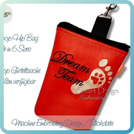 ITH ZIPPER HIP BAG - DREAM TEAM - Treat Pouch, fully lined