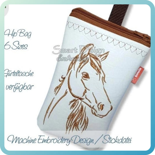ITH Hip Bag HORSE Treat Bag - Treat Pouch, fully lined