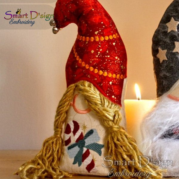 3D FREE-STANDING ITH CHRISTMAS CANDY CANE GNOME