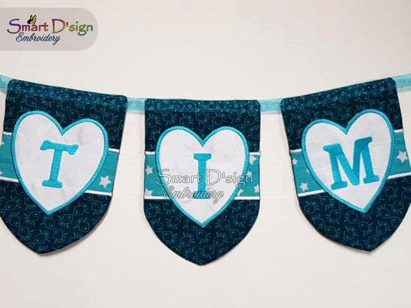 ITH HEART BUNTING LETTERS & NUMBERS Mega Set