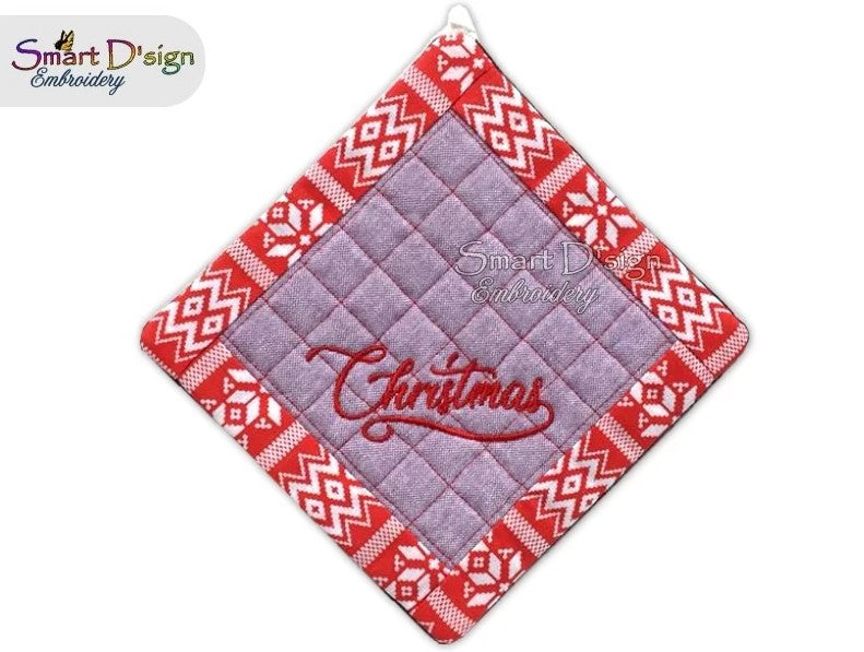 ITH SQUARE PATCHWORK POTHOLDER CHRISTMAS