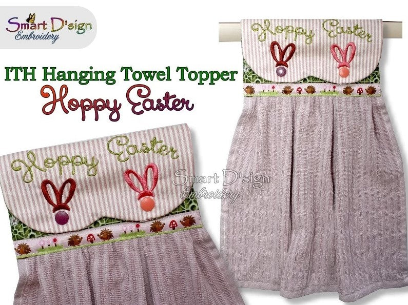 ITH Hanging Towel Topper HOPPY EASTER