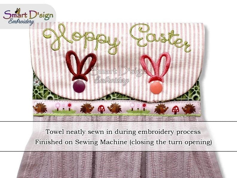 ITH Hanging Towel Topper HOPPY EASTER