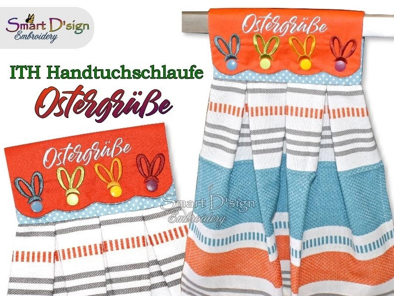 ITH Hanging Towel Topper OSTERGRÜSSE - GERMAN