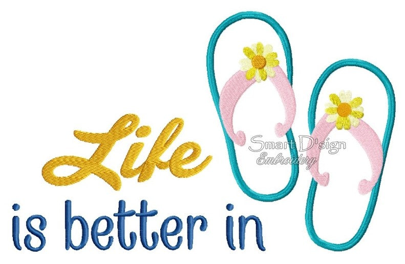LIFE IS BETTER IN THONGS / FLIPFLOPS 2 Sizes